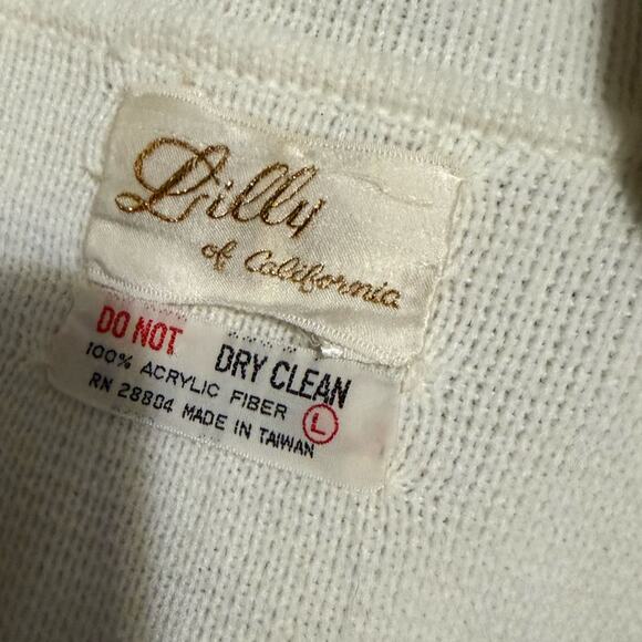 Vtg 70s Boho Cardigan Coat Geometric Coastal Womens Size L Art Teacher Cottage - Picture 6 of 6